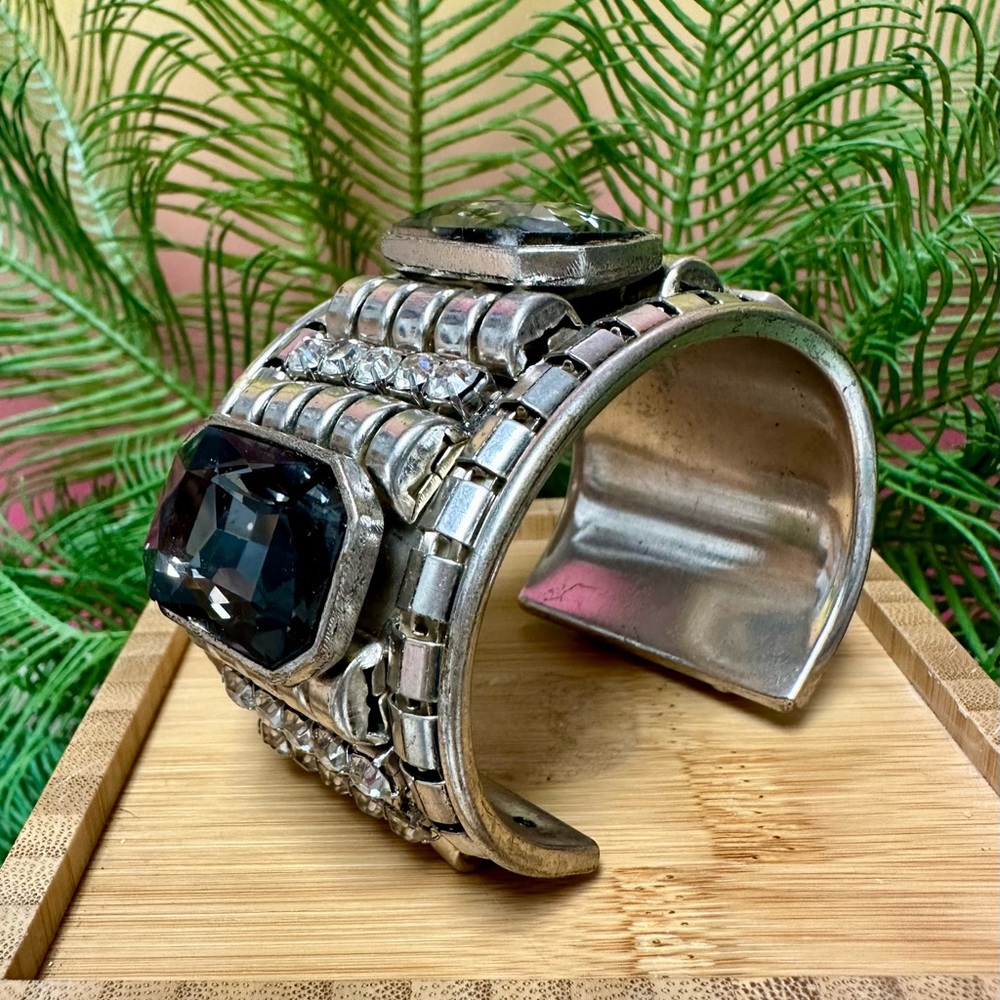 Blue gem cuff bracelet